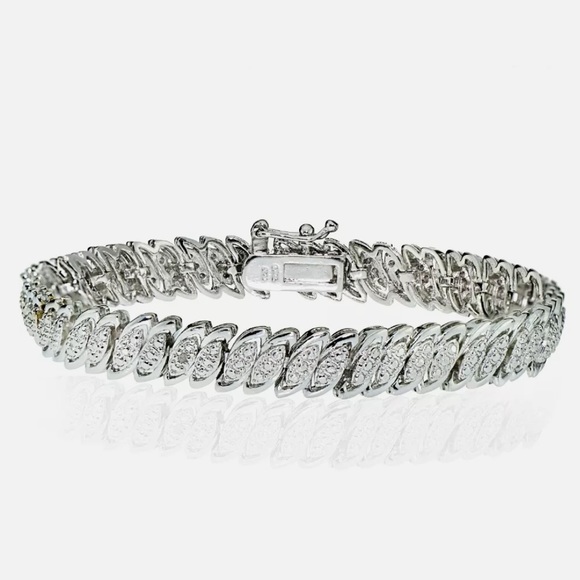 Zales Jewelry - New Genuine 1.25ctw Diamond Tennis Bracelet 7.5” in Sterling Silver!